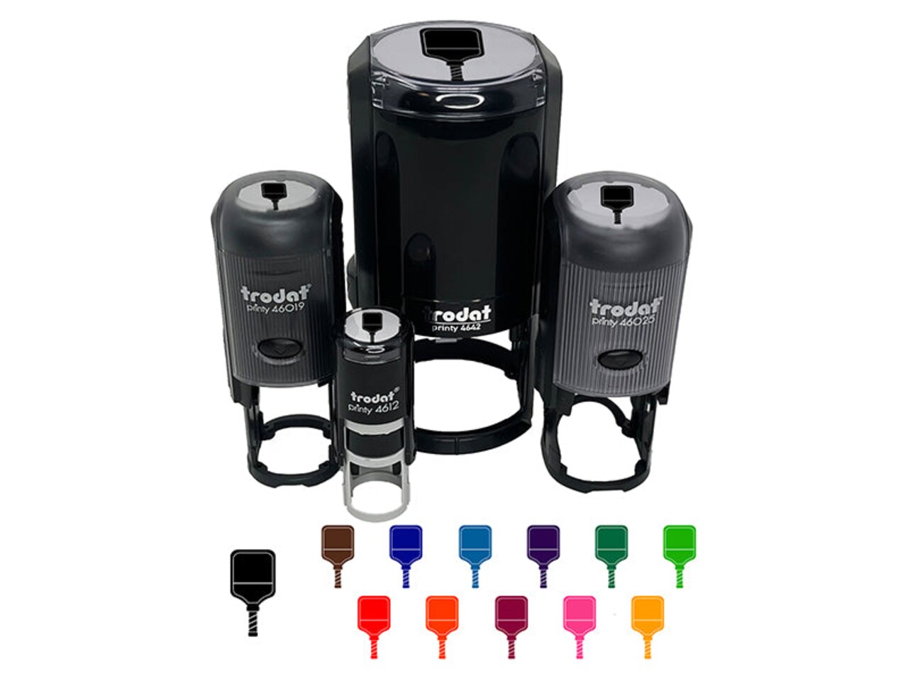 Pickleball Paddle Self-Inking Rubber Stamp Ink Stamper for Stamping Crafting Planners